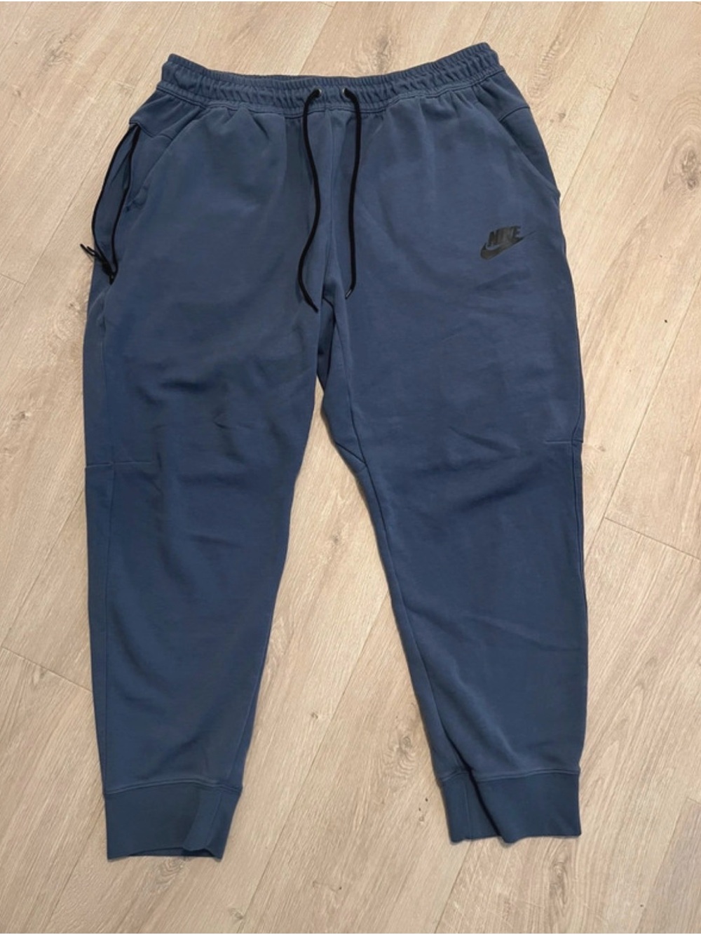 Nike Kids Blue Joggers with Black Logo